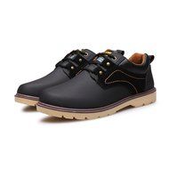 Spritech(TM) Men's Fashion British Comfort Non-slip Round Toe Work Shoe Flat Martin Boots Black N9