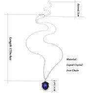 Women Elegant Sensitive Liquid Crystal Thermo Mood Color Chain Pendant Necklace N2