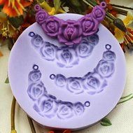 Y&amp;XL&amp;H Lentils Shaped Flower Baking Fondant Cake Chocolate Candy Mold,L7.3cmW7.3cmH1cm