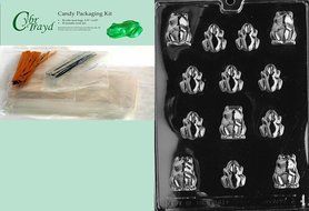 Cybrtrayd A002 Frogs Chocolate Candy Mold with Exclusive Cybrtrayd Copyrighted Chocolate Molding Instructions