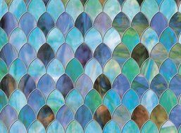 Brewster PF0710 Peacock Premium Privacy Film Sidelight by Brewster