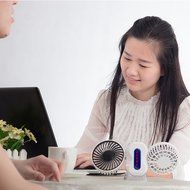 ECEEN Mini Personal Couples Fan Handheld Folding 350 Degree Rotating Dual Head Fan Portable Powered by Battery... N10