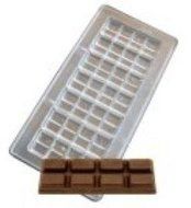 Polycarbonate Break Away Bar Chocolate Mold, 7 Cavities