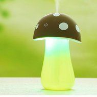 200ml Portable Mini Whisper-Quiet Air Mist Cool Humidifier Mushroom Lamp with Color LED Lights N3