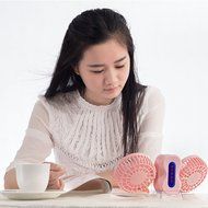 ECEEN Mini Personal Couples Fan Handheld Folding 350 Degree Rotating Dual Head Fan Portable Powered by Battery... N16