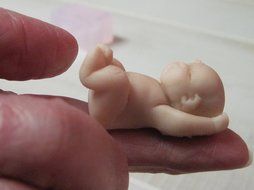 Silicone Mold for Baby "Ollie" Soft Silicone Mold Handmade Supply N2