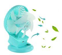 ONEONEY Portable Rechargeable Electric Personal Fans USB Powered 2-modes Speed Adjustable Double Blades Mini Desktop... N8