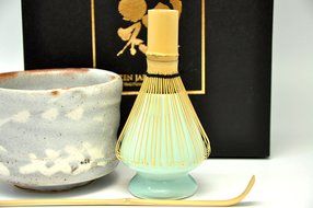 Japanese Mino Yaki ware Matcha Bowl And Tea Ceremony Set Green Tea 10.5 / 10.5 / 8.5cm (4.1 / 4.1 / 3.3inch)[7372] N3