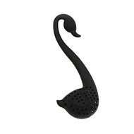 Topshop Lovely Colander Tea Herb Spice Strainer Infuser Teaspoon Filter Swan Spoon (Black)