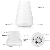 Barsone 100ML Aroma Diffuser Multicolor Lamp(7 Color LED lights),Essential Oil Diffuser,Humidifier for Yoga,Training... N3