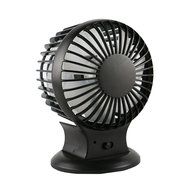 Mopo Portable Fan USB Rechargeable Quite Pocket Double Bladed Desk Fan (Black)
