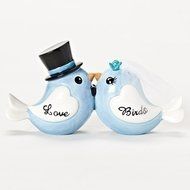 Porcelain Love Birds Wedding Cake Topper