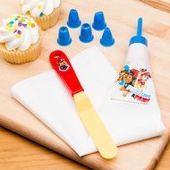 Zak Designs PWPE-S090 Paw Patrol 8 Piece Cake Decorating Supplies Set, Decorated N2