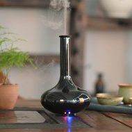 HICBOX Creative wood grain aroma humidifier essential oil diffuser home office decorations 160ML (Light blue) N8