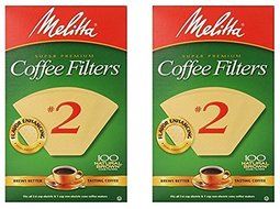 Cone Coffee Filter #2 - Natural Brown 100 Count (2 Pack)