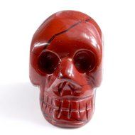 JOVIVI Hand Carved Natural Gemstone Healing Reiki Skull Head Statue Figurine 1.5 inches w/Box (Turquoise)