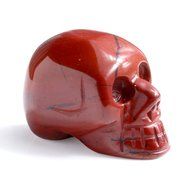 JOVIVI Hand Carved Natural Gemstone Healing Reiki Skull Head Statue Figurine 1.5 inches w/Box (Turquoise) N2