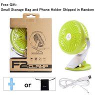 REMAX USB Fan Battery Rechargeable 2200mAh 18650 Mini Electric Fan 4.5h 4 Blades Clip on Desk Silent Blower N20