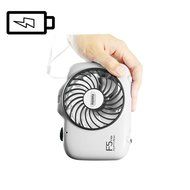 REMAX USB Fan Battery Rechargeable 2200mAh 18650 Mini Electric Fan 4.5h 4 Blades Clip on Desk Silent Blower N25