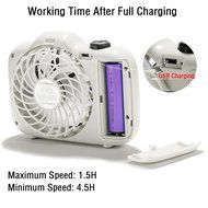REMAX USB Fan Battery Rechargeable 2200mAh 18650 Mini Electric Fan 4.5h 4 Blades Clip on Desk Silent Blower N26
