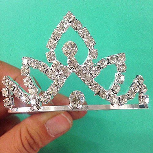 Set of 12 Pc Silver Rhinestone Princess Small Tiara / Princesses Theme Party / Dance Tiara / Breakfast At Tiffany...