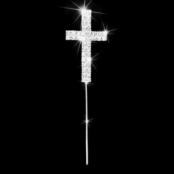 Rhinestone Cross Shape "+" Cake Topper Anniversary Decoration