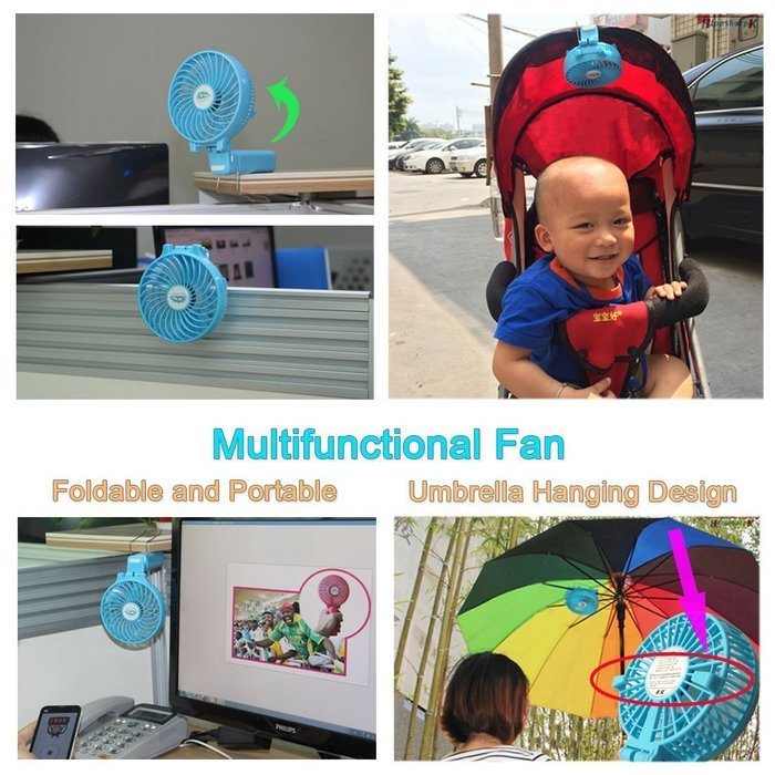 Ambielly Handfan Rechargeable Portable Handheld Mini Fan Foldable Fans Battery Operated Cooling Fan Electric Personal... N18