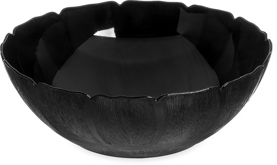 Carlisle 691703 Petal Mist Polycarbonate Bowl, 9.8 qt. Capacity, 15 x 5.18", Black (Case of 4)