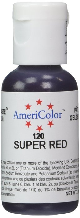 AmeriColor Soft gel paste Super Red .75 oz. bottle GP120