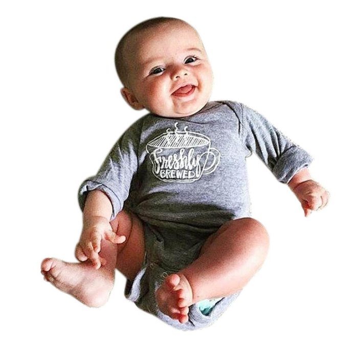 Jumpsuit ,BeautyVan Newborn Infant Clothes Baby Boy Girl Coffee Letter