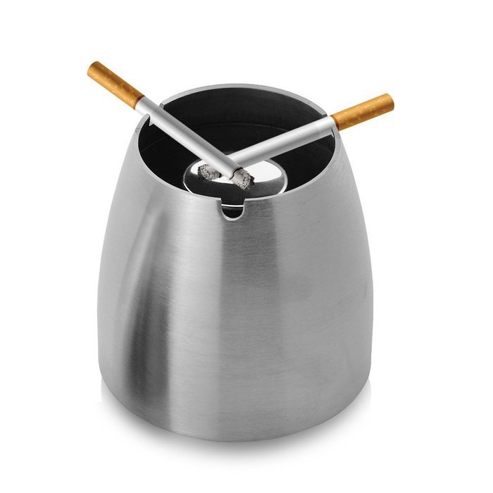 Scotte(TM) New Stainless steel ashtray windproof Unbreakable Ashtray large size N6