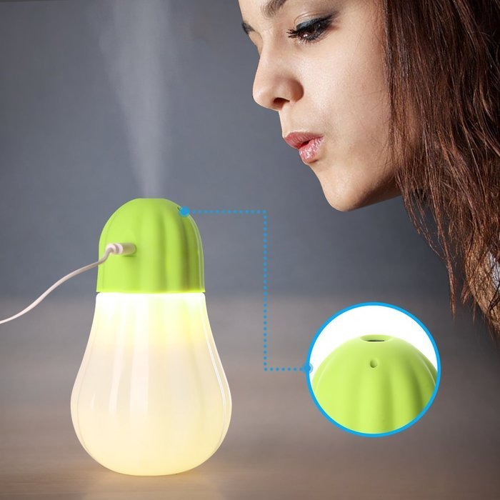Humidifier, Hard Crafts Bulb Personal Humidifier - 350 ml Portable Cool Mist Humidifier with LED Lights, Humidifiers... N5