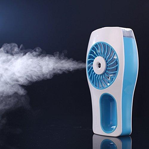 Portable Humidifier Fan Mini Fan Cooling Fan Rechargeable 3 Modes Mist Maker Hand Fan Air Diffuser ventilador... N4