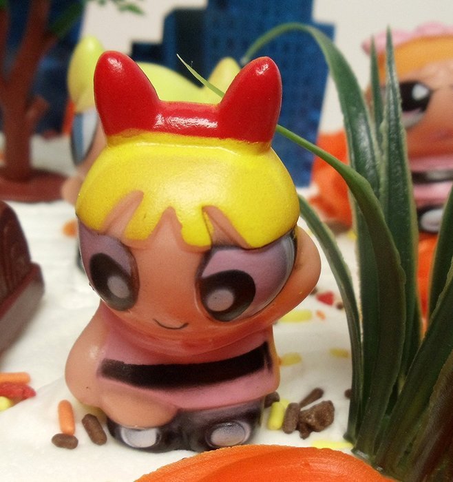 Powerpuff Girls 20 Piece Birthday Cake Topper Set Featuring Power Puff Girls Blossom, Bubbles, and Buttercup and...