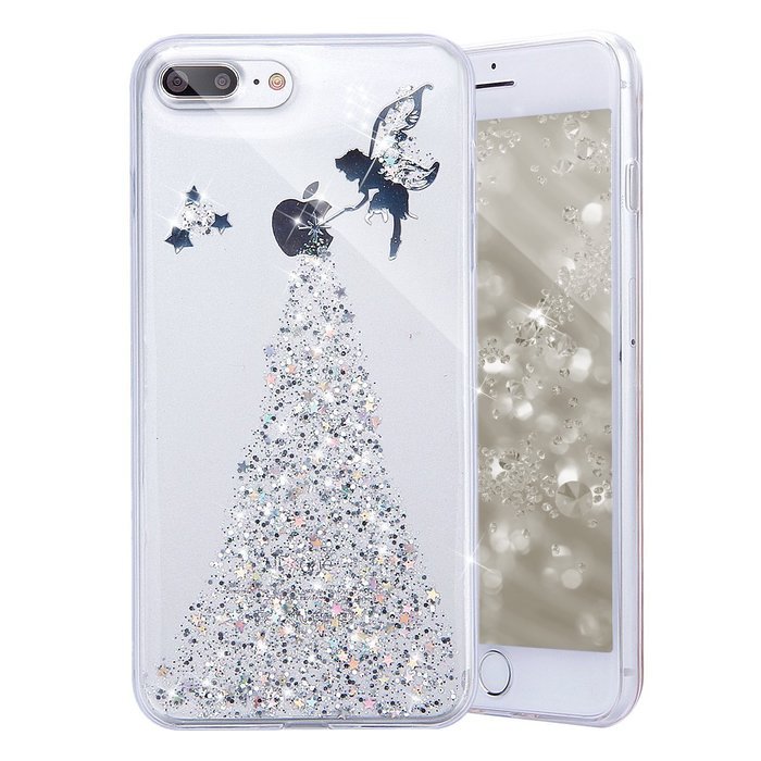 iPhone 7 Plus Case, PHEZEN Clear Soft TPU Protective Case Back Cover with Beautiful Cherry Blossom Flower Series... N70