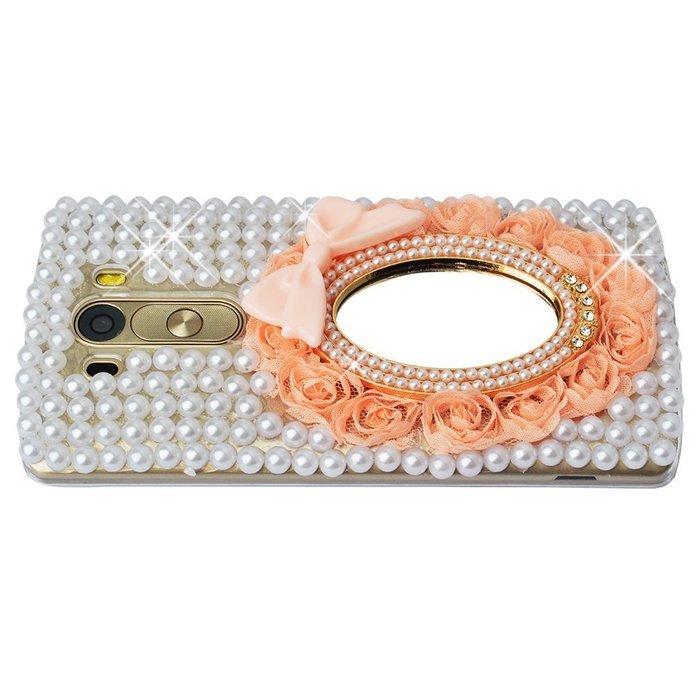 Spritech(TM) Clear Hard Bling Phone Case for LG G Stylo 2 LS775/LG Stylus 2 K520,Handmade Gold Crystal Flower... N31