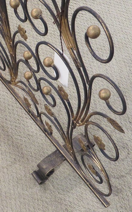 Art Nouveau Dark Gold Firescreen | Deco Swirl Scroll Fireplace Screen N6
