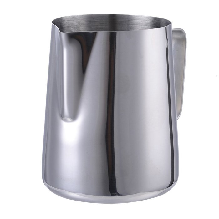Awtang Milk Pitcher, Pointed Mouth Drawing Flower Cylinder Coffee Milk Frother N2