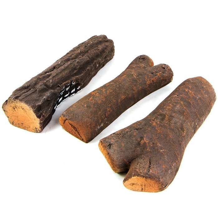 Barton Fireplace Decoration 10 Piece of Petite Ceramic Wood Fireplace Log N2
