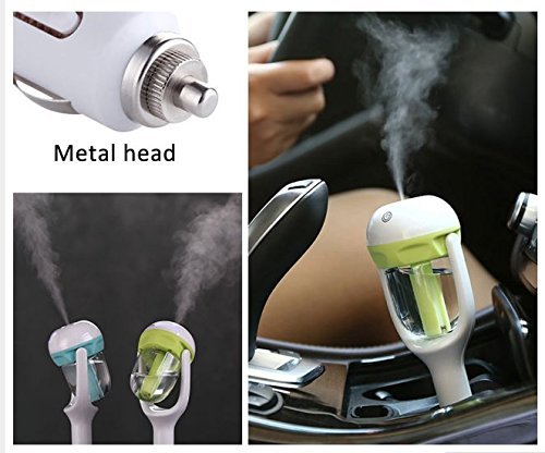 JCare 12V Car Steam Air Humidifier Aroma Diffuser Mini Air Purifier Aromatherapy Essential Oil Diffuser Portable... N3
