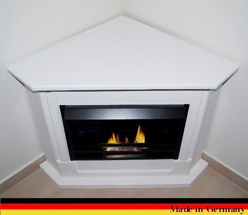 Gel + Ethanol Fire-Places Ethanol Corner Fireplace Model Moskau White N7