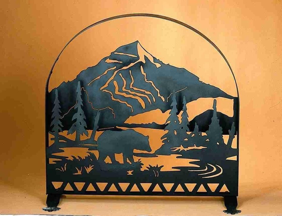 Meyda Lighting 28756 30"W X 30"H Bear Creek Arched Fireplace Screen
