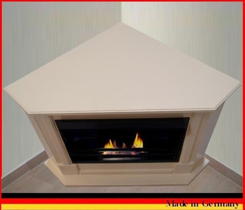 Gel + Ethanol Fire-Places Ethanol Corner Fireplace Model Moskau White N10