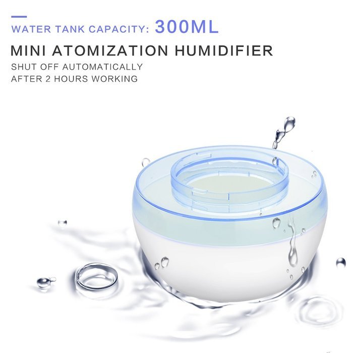 Color You 300ml Ultrasonic Cool Mist Humidifier with Auto Shut Off, Whisper-quiet Operation and Night Light Function... N4
