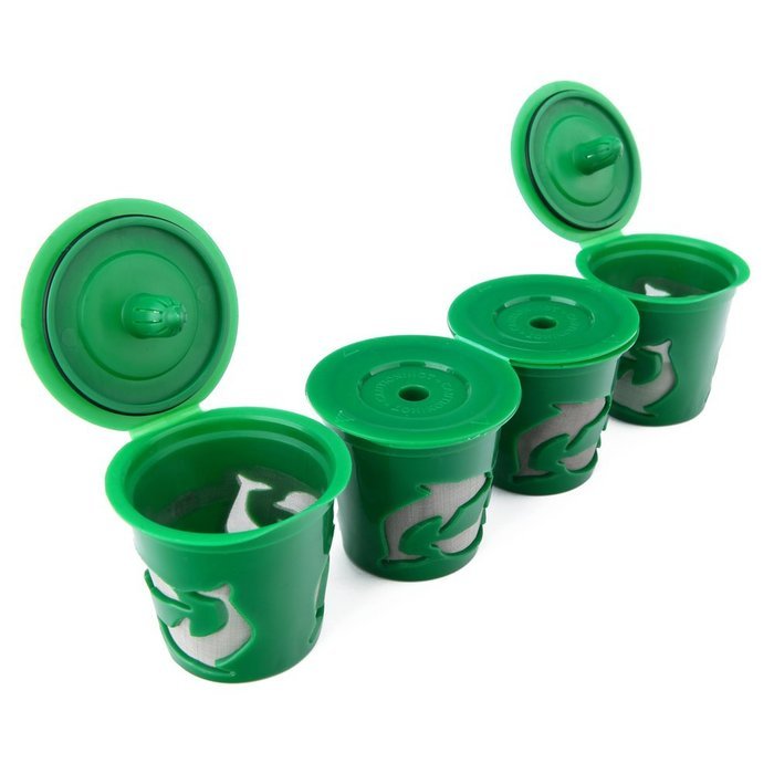 Gutens Reusable Coffee Filter Coffee Cup for All Keurig 1.0 Series - 4 pcs (1.0 Model, Red) N7