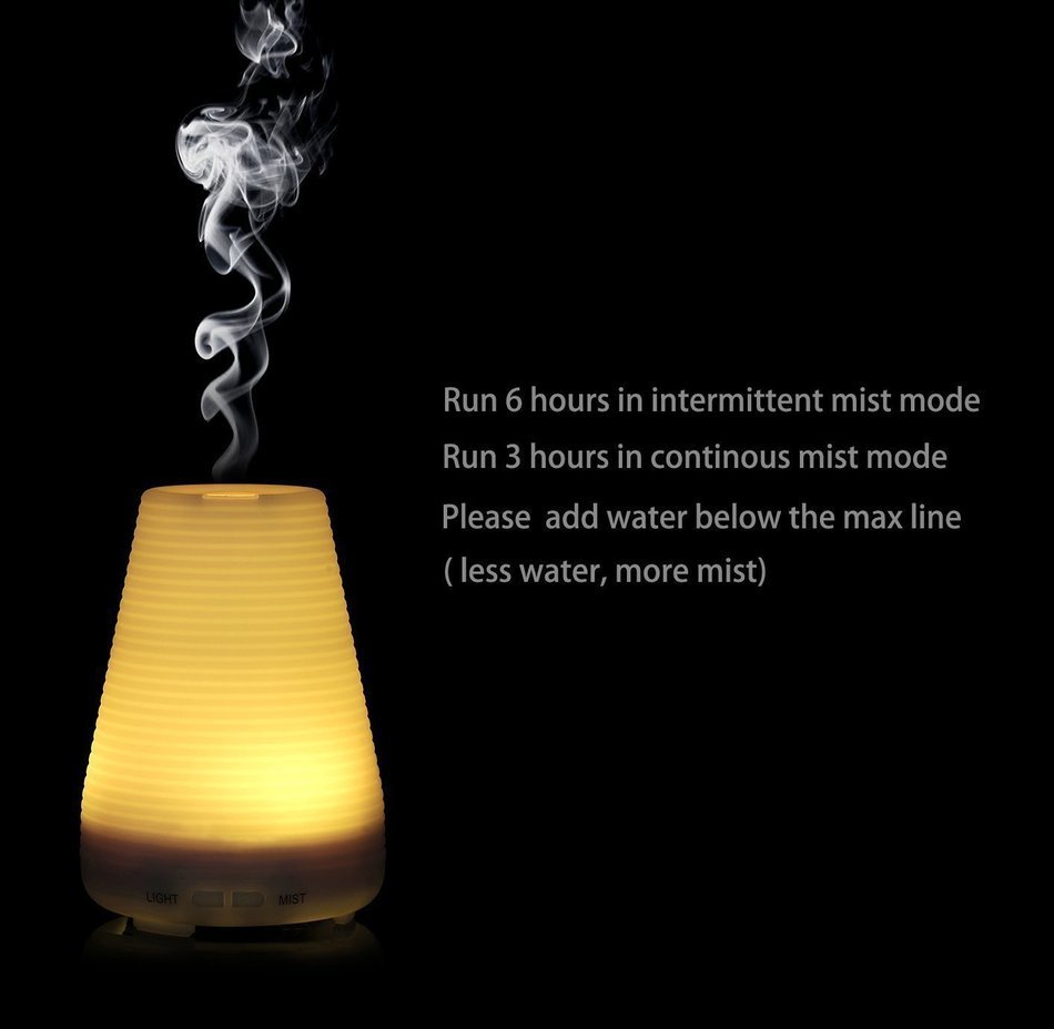 Aromatherapy Essential Oils Diffuser,Toprime&reg; 100 ml Cool Mist Humidifier Oil Diffuser with 7 changing Colored... N2