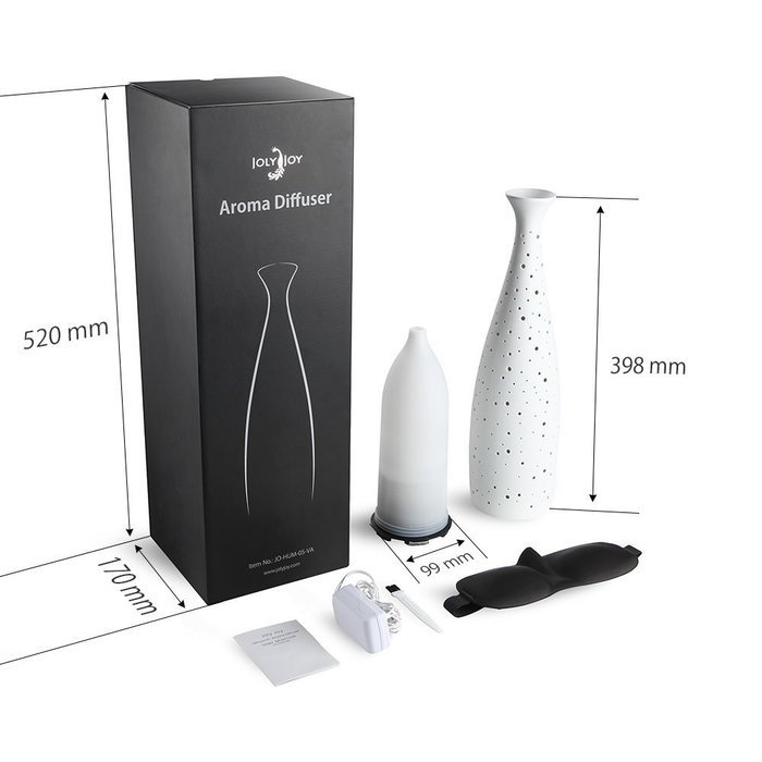 Essential Oil Diffuser, Joly Joy Vase Ultrasonic Aroma Diffuser Cool Mist Humidifier with Warm White LED Light... N9