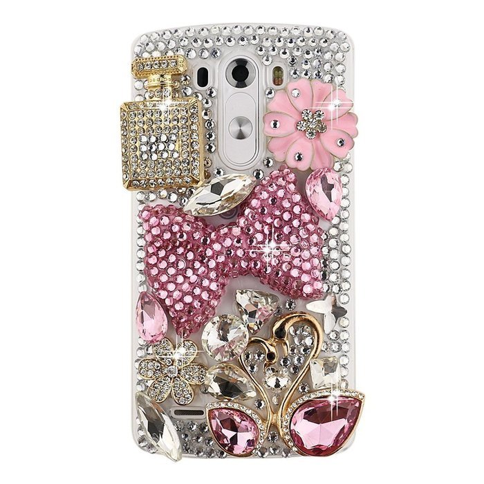 Spritech(TM) LG G Stylo Hard Case,Bling Crystal 3D handmade Rhinestone Design Clear Phone Cover for LG G Stylo N9