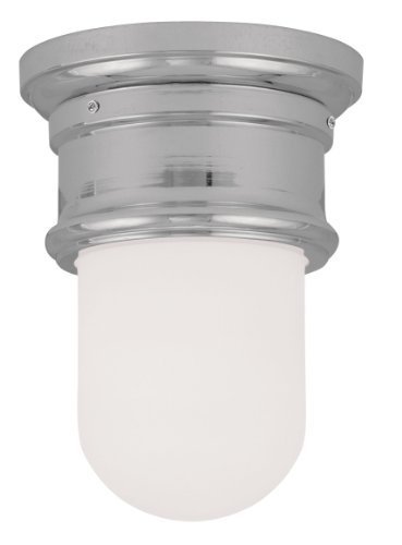 Livex Lighting 7340-05 Astor 1 Light Ceiling Mount, Chrome by Livex Lighting