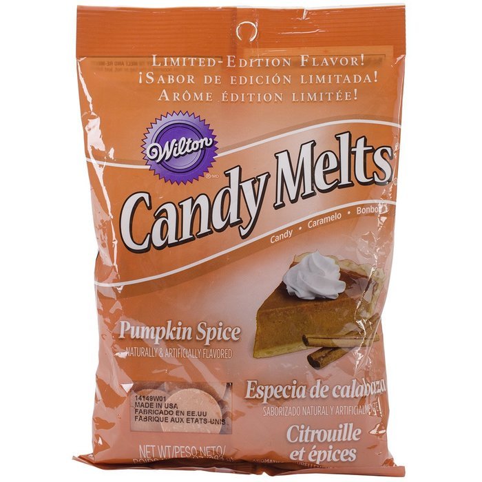 Wilton 1911-123 Pumpkin Spice Candy Melt, 10 oz package